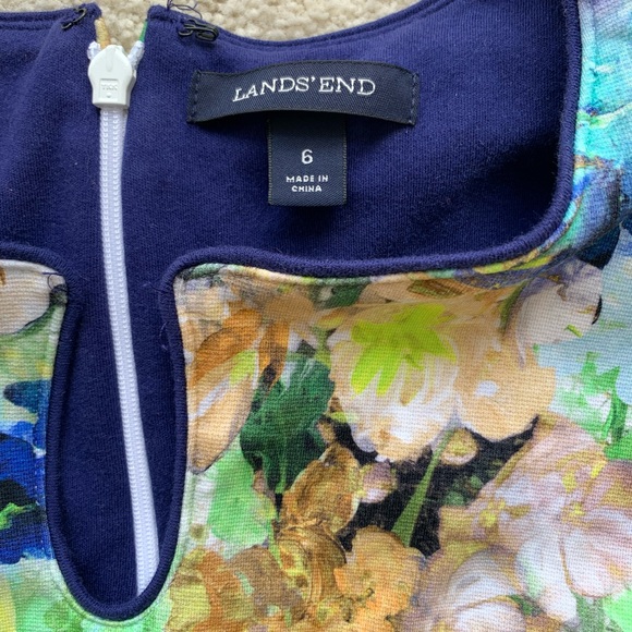 Lands End printed sheath dress with pockets - Picture 2 of 2